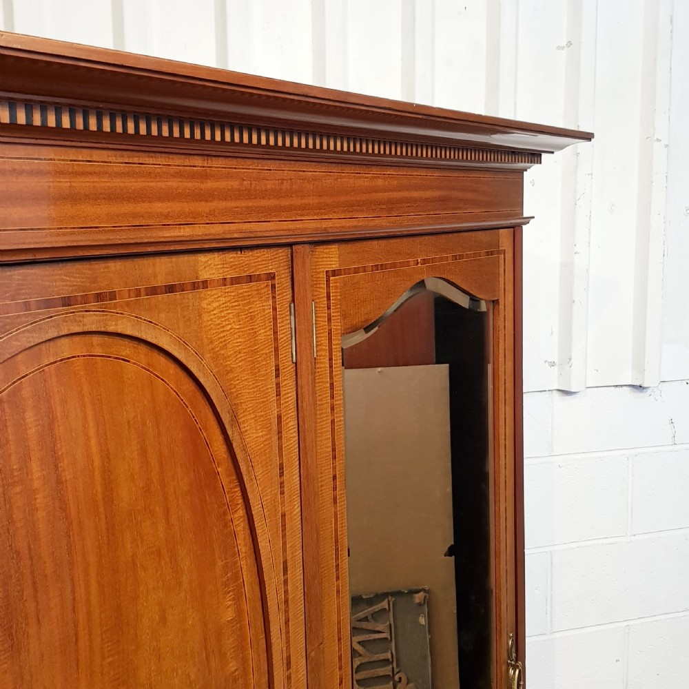 ANTIQUE LATE VICTORIAN MAHOGANY TRIPLE WARDROBE COMPACTUM C1890 View IV