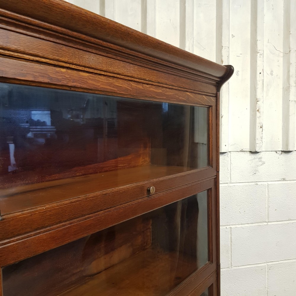 ANTIQUE  OAK GLOBE WERNICKE  SECTIONAL BOOKCASE C1900 View III
