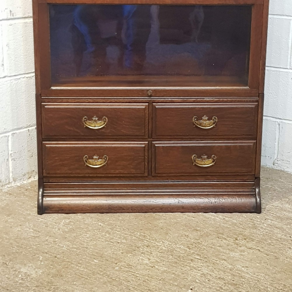 ANTIQUE  OAK GLOBE WERNICKE  SECTIONAL BOOKCASE C1900 View IV