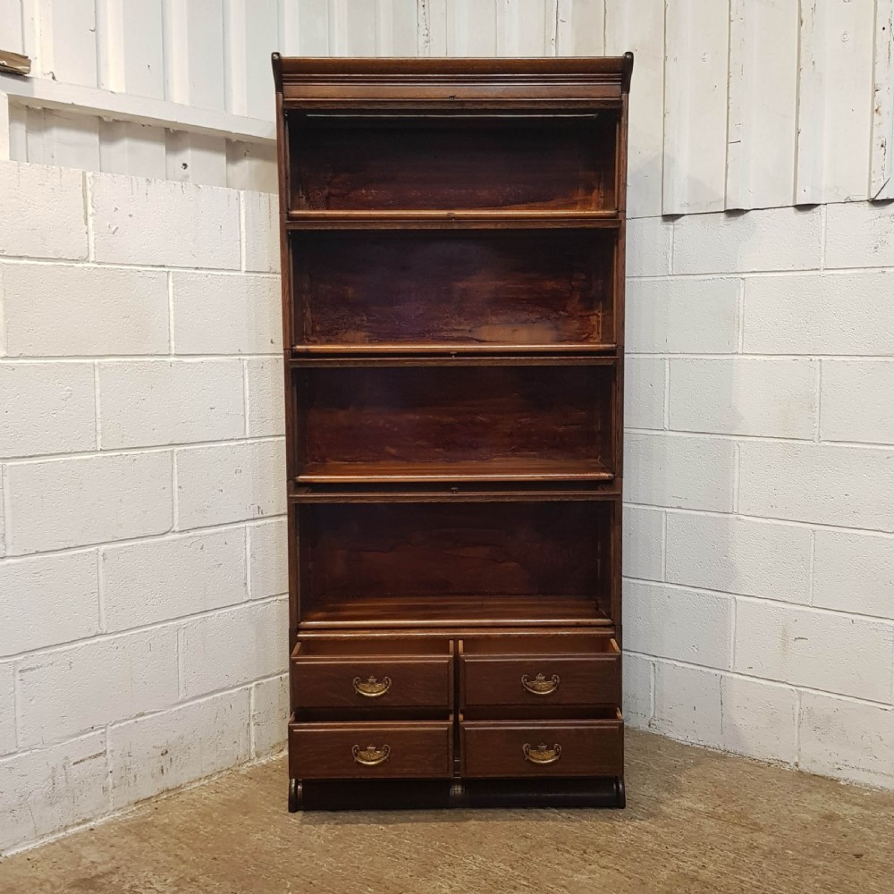 ANTIQUE  OAK GLOBE WERNICKE  SECTIONAL BOOKCASE C1900 View V