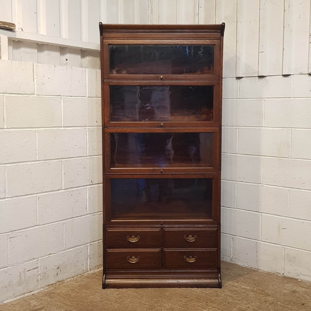ANTIQUE  OAK GLOBE WERNICKE  SECTIONAL BOOKCASE C1900 View VI