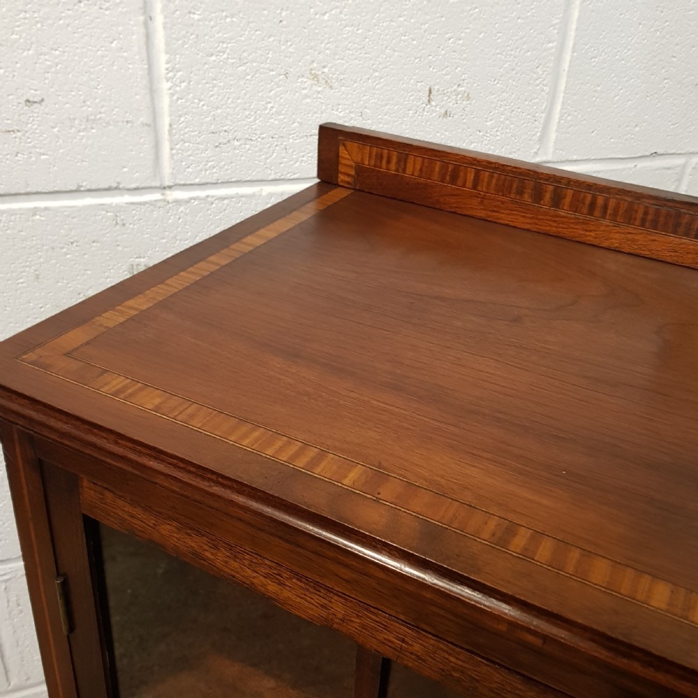 ANTIQUE ART DECO OAK GLAZED BOOKCASE C1920 View IV
