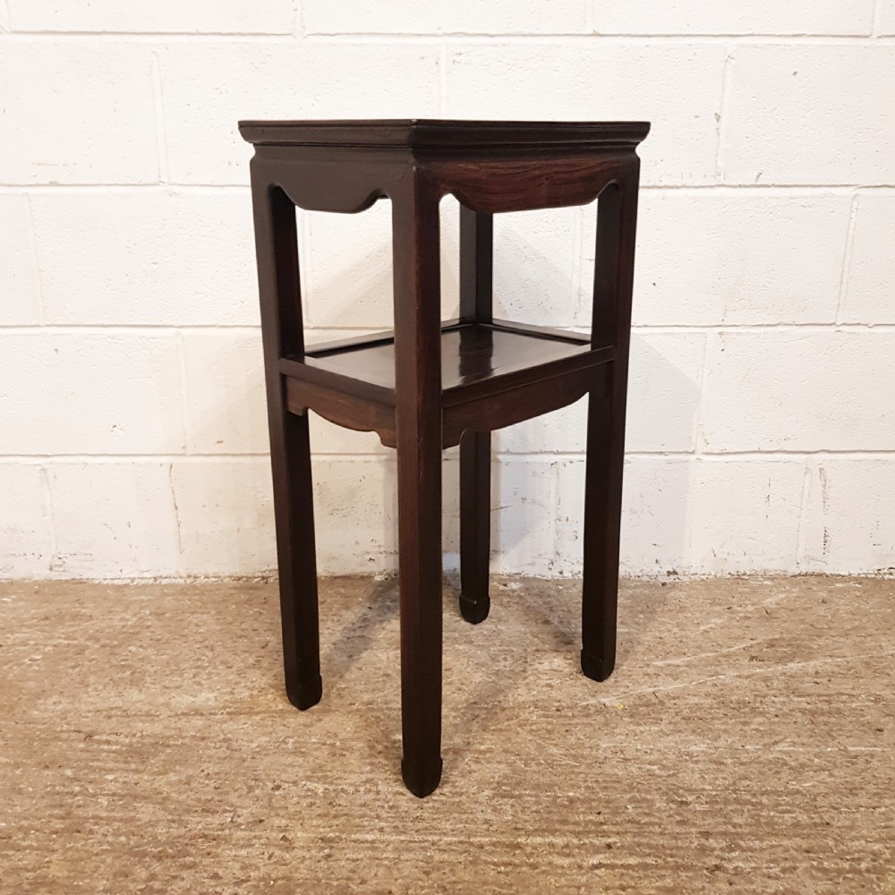 ANTIQUE PAIR CHINESE ROSEWOOD SIDE TABLES C1900 View II