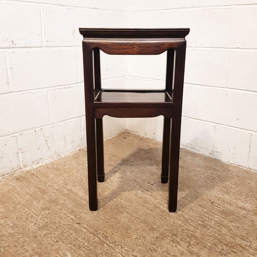 ANTIQUE PAIR CHINESE ROSEWOOD SIDE TABLES C1900 View III