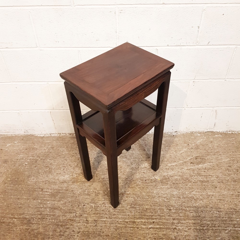 ANTIQUE PAIR CHINESE ROSEWOOD SIDE TABLES C1900 View VI