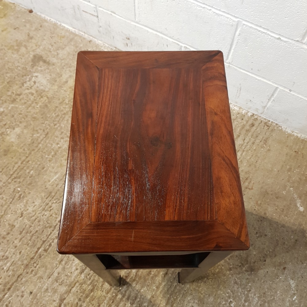 ANTIQUE PAIR CHINESE ROSEWOOD SIDE TABLES C1900 View VII