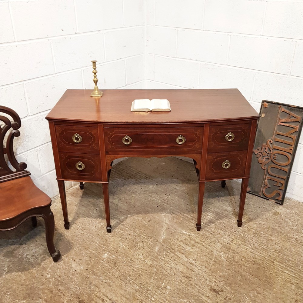 ANTIQUE EDWARDIAN MAHOGANY INLAID DESK C1900 View VII