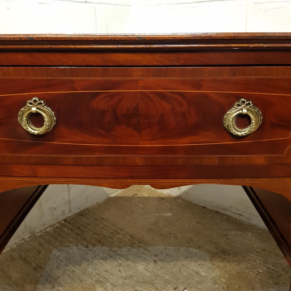 ANTIQUE EDWARDIAN MAHOGANY INLAID DESK C1900 View IX
