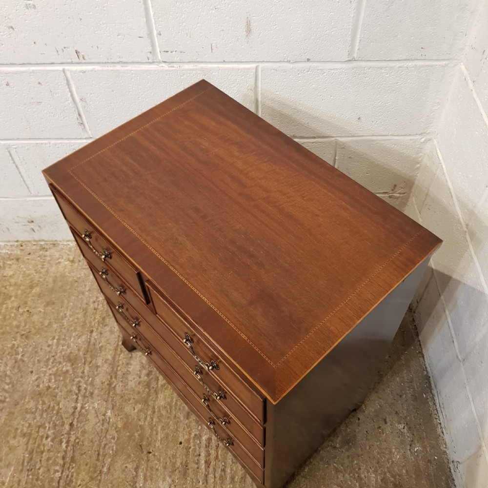 ANTIQUE MAHOGANY SWARF CHEST OF DRAWERS C1920 View VI