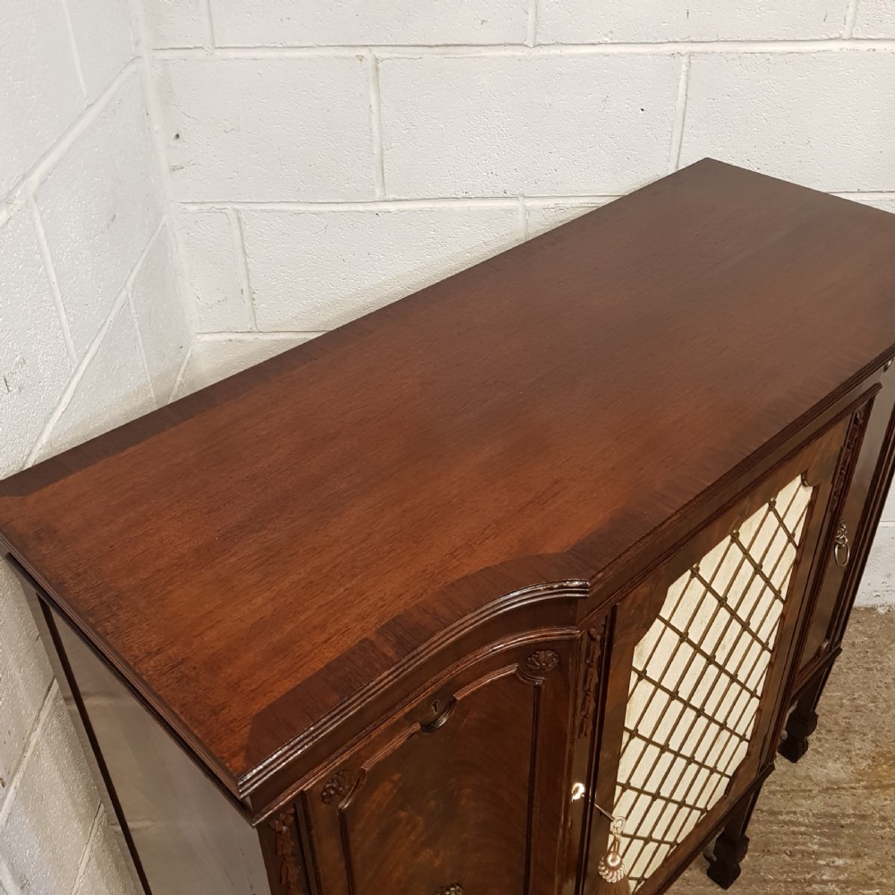 ANTIQUE MAHOGANY  CREDENZA SIDE CABINET C1920 View VI