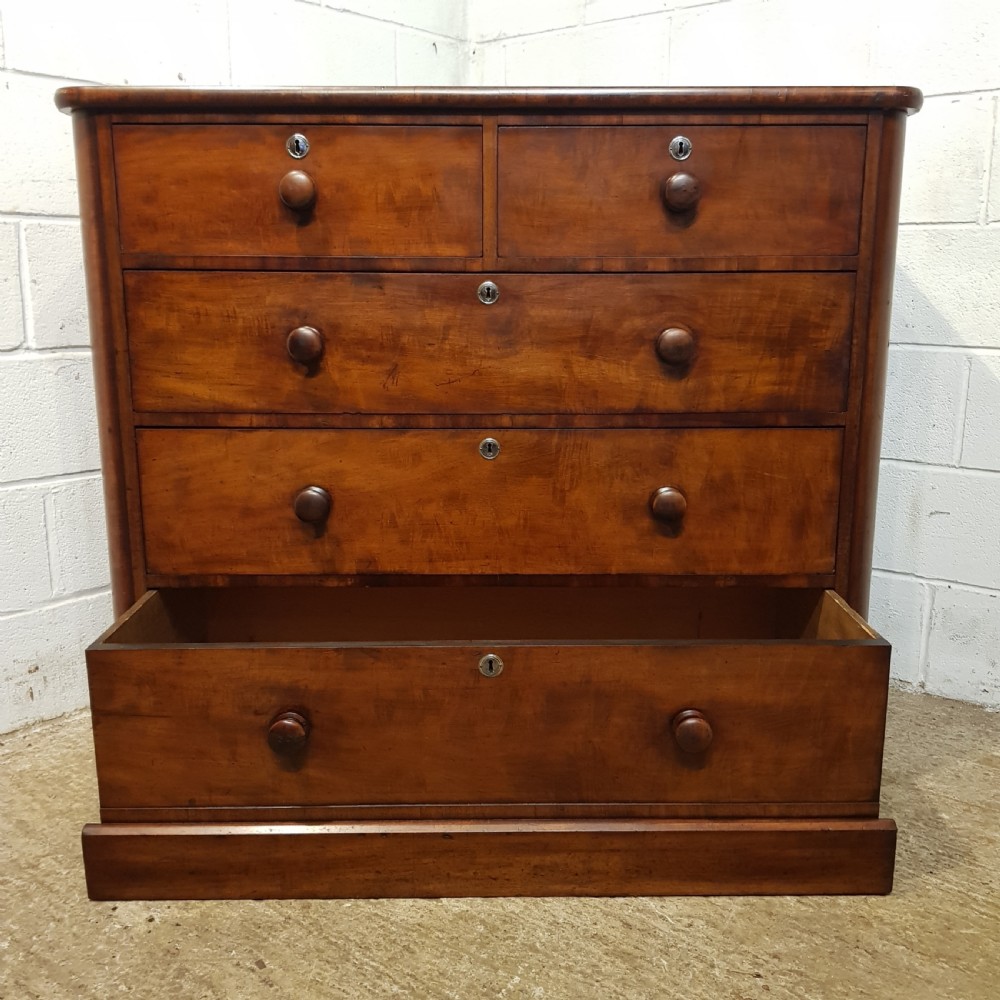 ANTIQUE VICTORIAN MAHOGANY CHEST OF DRAWERS C1880 View II