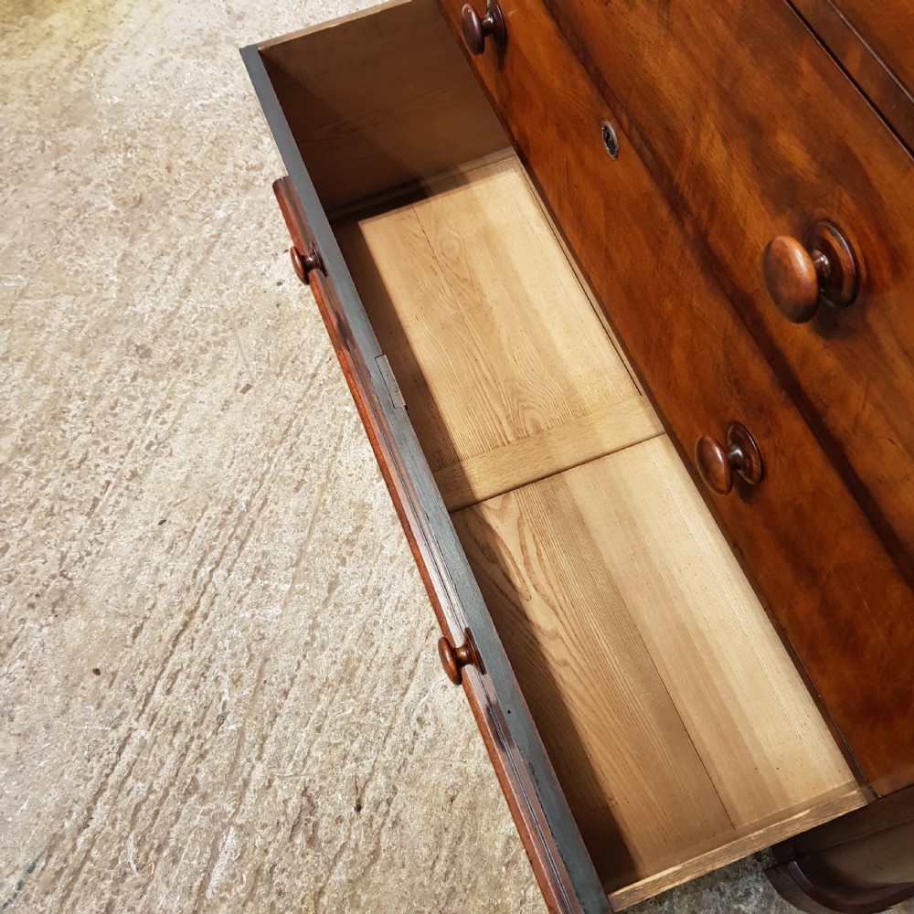ANTIQUE VICTORIAN MAHOGANY CHEST OF DRAWERS C1880 View IV