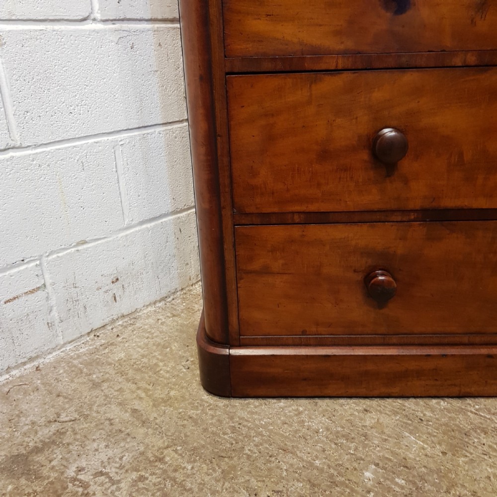 ANTIQUE VICTORIAN MAHOGANY CHEST OF DRAWERS C1880 View V
