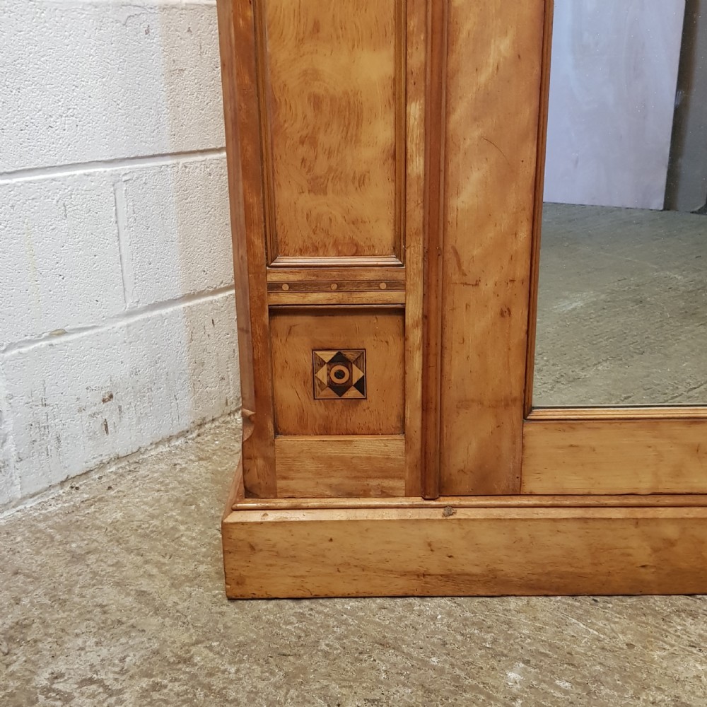 ANTIQUE AESTHETIC SATINWOOD INLAID WARDROBE C1890 View IV