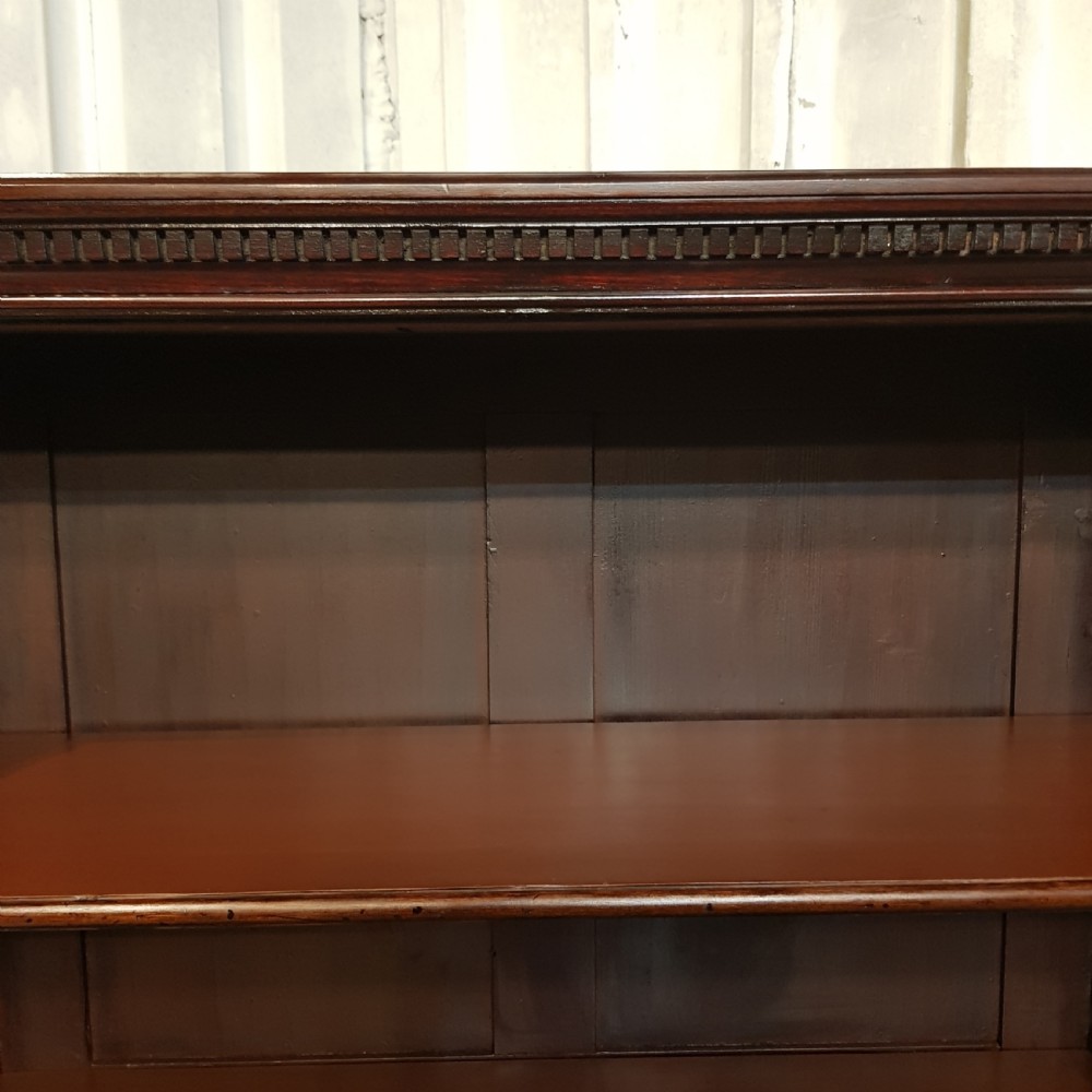 ANTIQUE 18TH  CENTURY MAHOGANY OPEN BOOKCASE ON CUPBOARD C1780 View IV