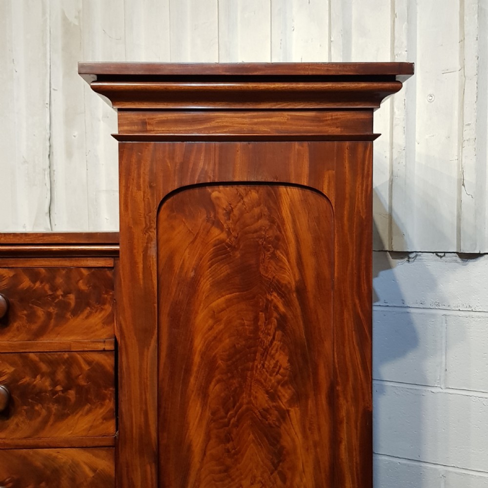 ANTIQUE VICTORIAN MAHOGANY SEBTRY BOX WARDROBE C1880 View IV