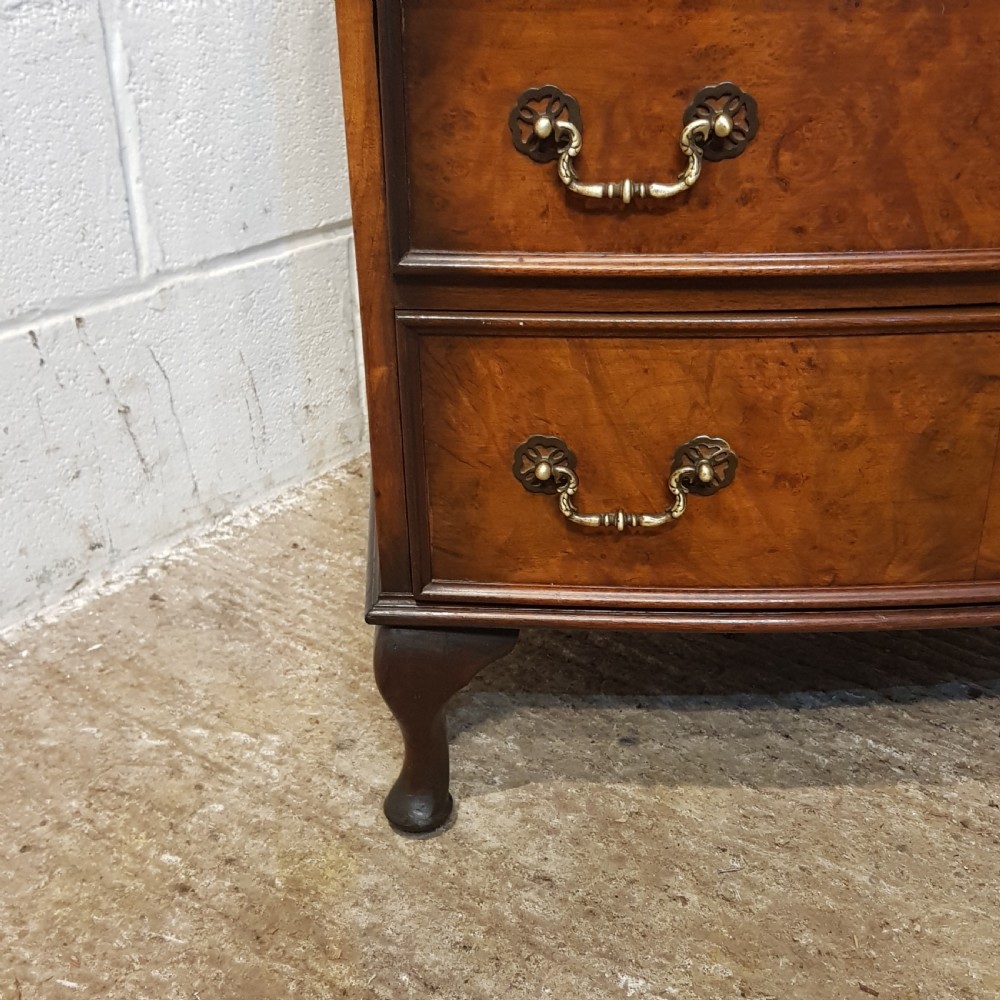 ANTIQUE BURR WALNUT CHEST ON CHEST C1920 View IX