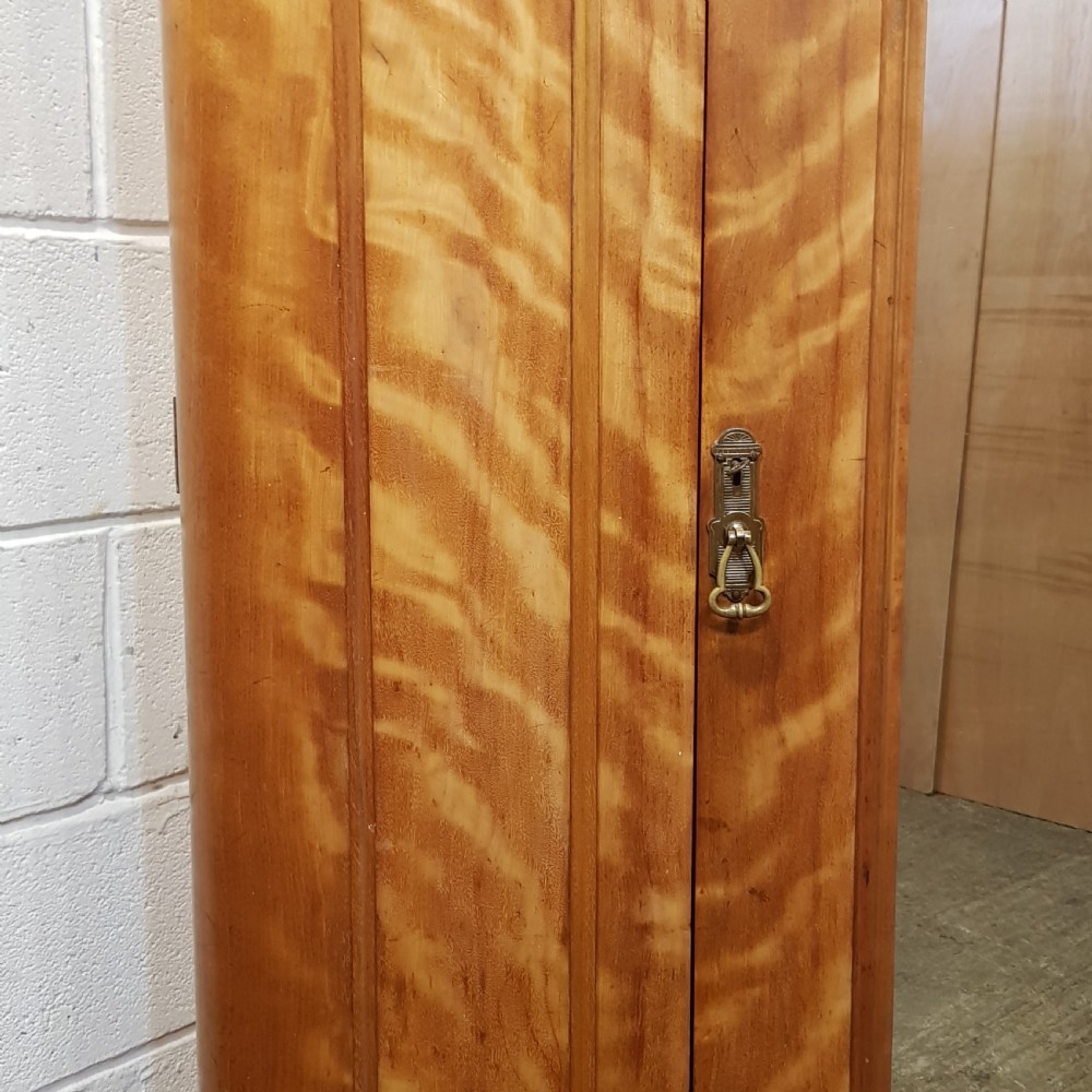 ANTIQUE VICTORIAN SATINWOOD DOUBLE WARDROBE C1880 View IV