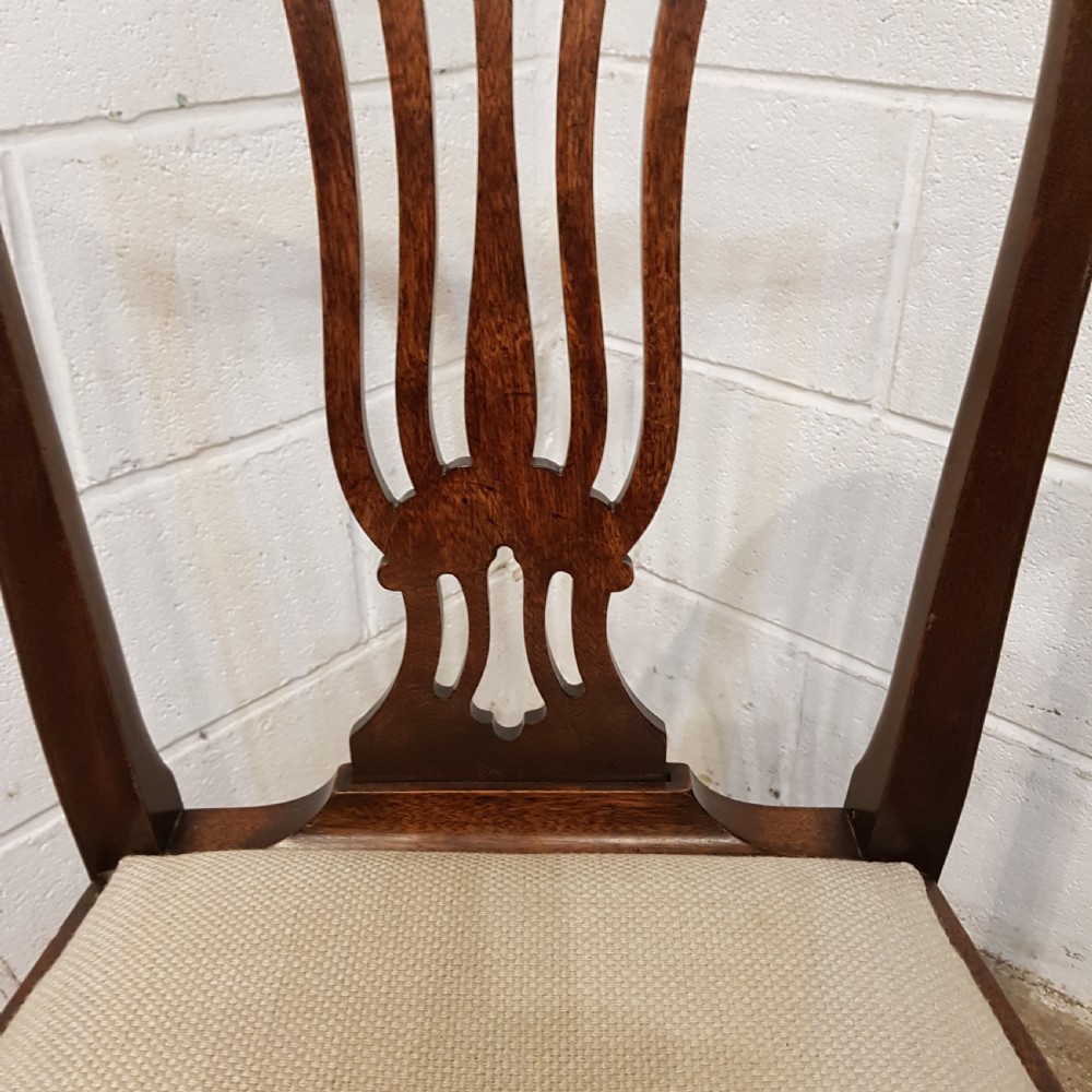 ANTIQUE 18TH CENTURY SET EIGHT MAHOGANY DINING CHAIRS C1780. View IX