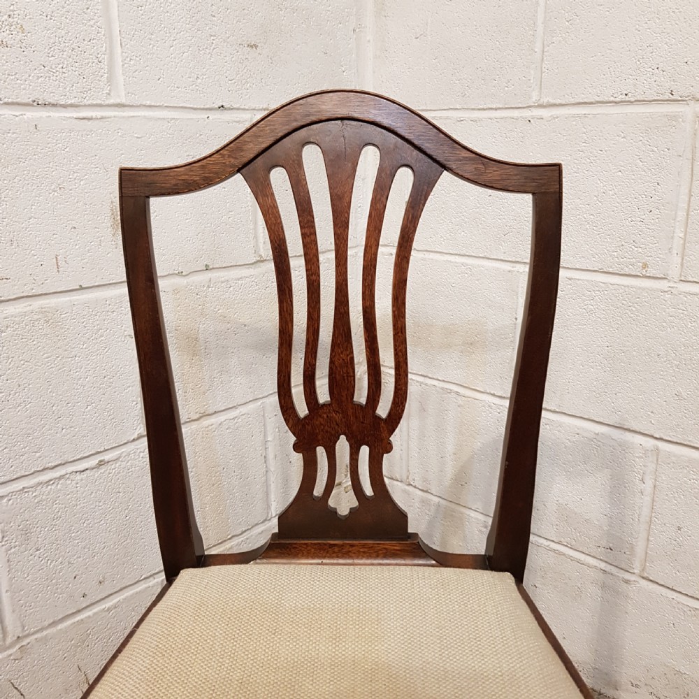 ANTIQUE 18TH CENTURY SET EIGHT MAHOGANY DINING CHAIRS C1780. View X