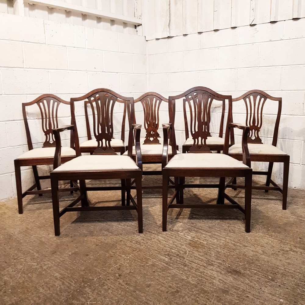ANTIQUE 18TH CENTURY SET EIGHT MAHOGANY DINING CHAIRS C1780. View XII