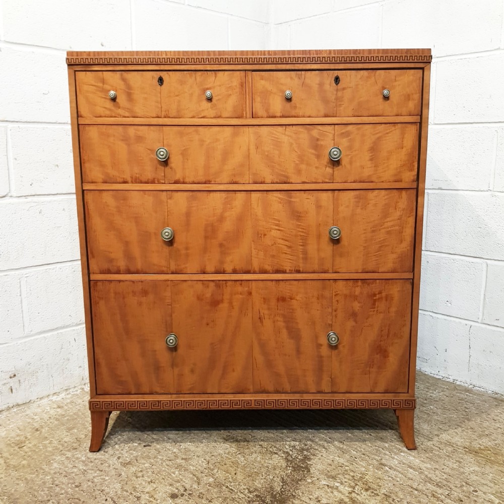 ANTIQUE SATINWOOD CHEST OF DRAWERS C1920 View II