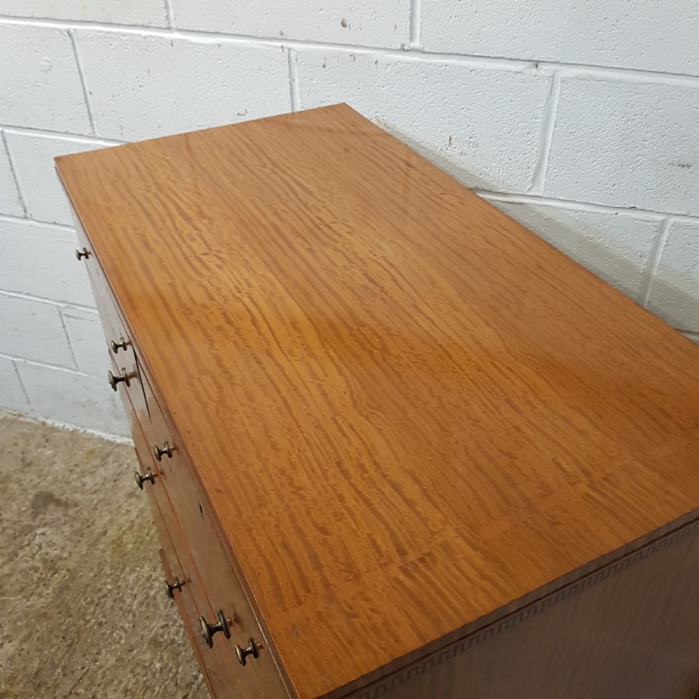 ANTIQUE SATINWOOD CHEST OF DRAWERS C1920 View VI