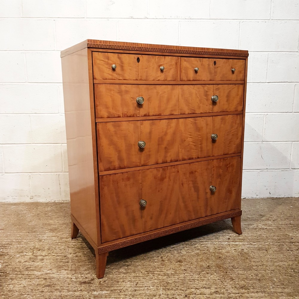 ANTIQUE SATINWOOD CHEST OF DRAWERS C1920 View X