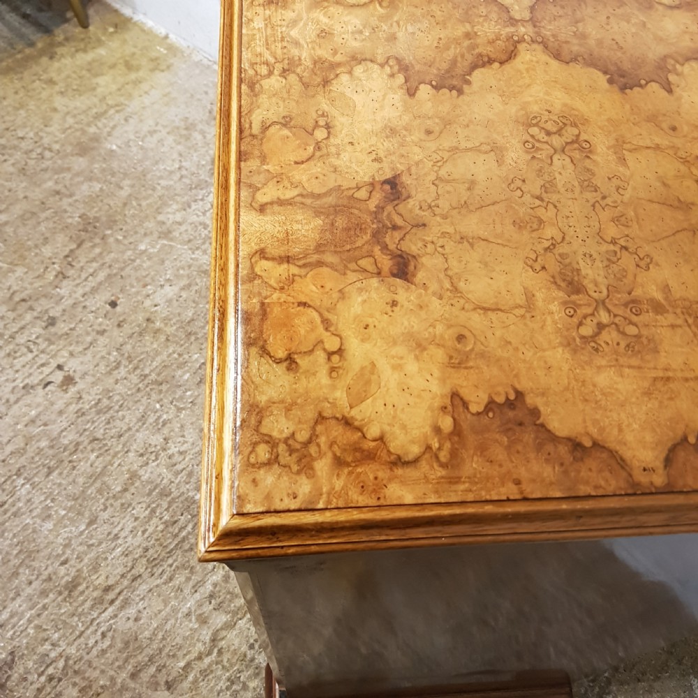 ANTIQUE BURR WALNUT CHEST OF DRAWERS C1920 View VI