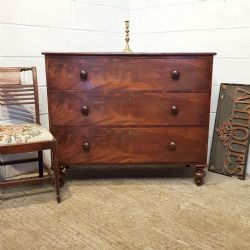 ANTIQUE VICTORIAN MAHOGANY CHEST OF DRAWERS C1880