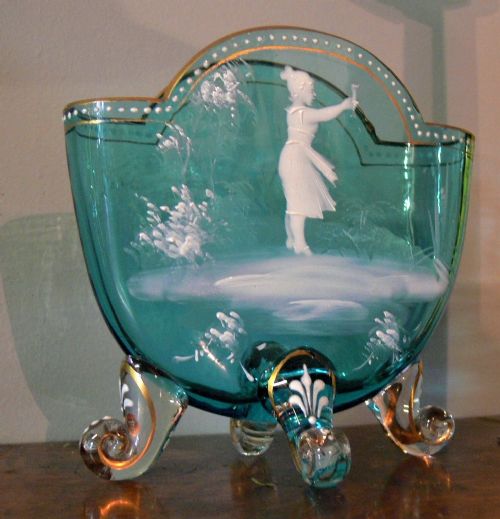 Mary Gregory Glass Spil Vase