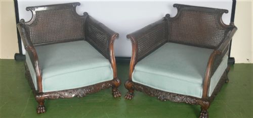 Double Bergere Chairs.