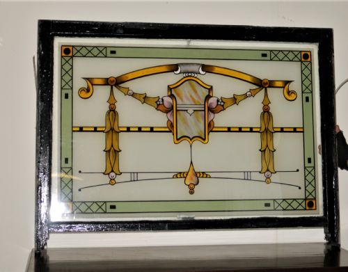 Large Fired Glass Victorian Coloured Window