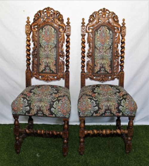 A Pair Hall or Side Chairs