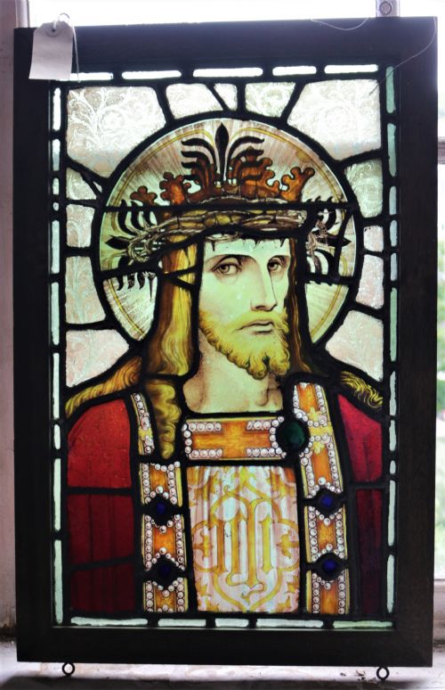 Leaded Glass Window of Our Lord.