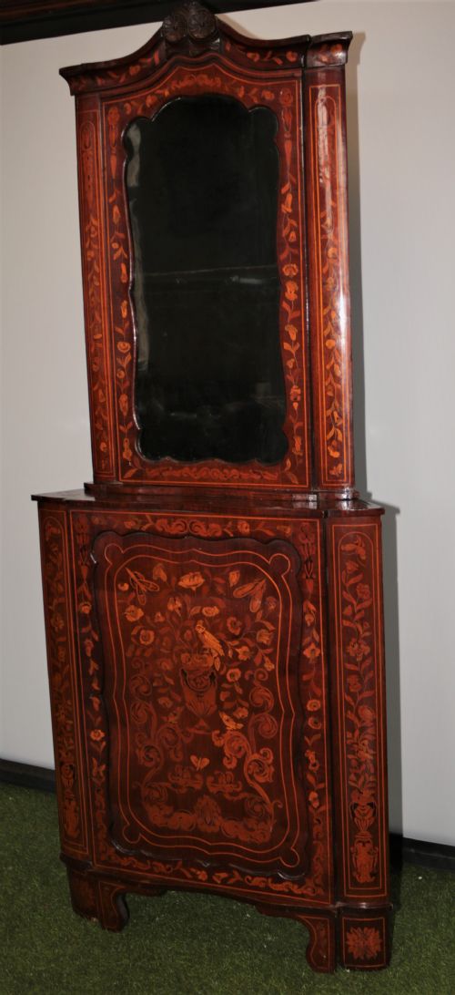Dutch Marqutery Corner Cabinet