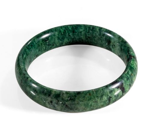 A Spinach Jade Bangle.