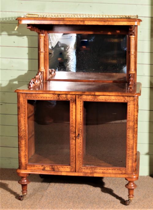 Victorian Walnut Music Cabinet.