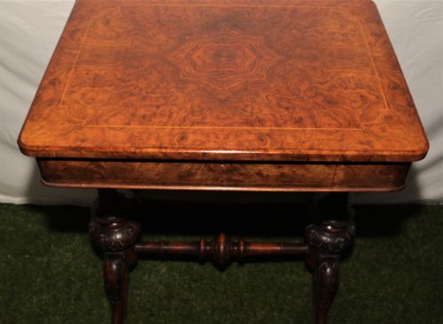 VICTORIAN WALNUT SEWING TABLE - ADDITIONAL PHOTO 1