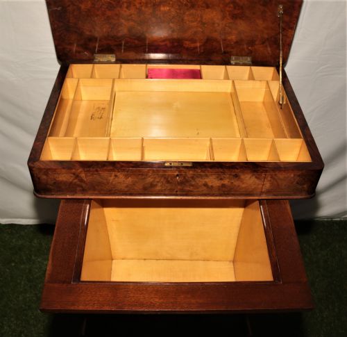 VICTORIAN WALNUT SEWING TABLE - ADDITIONAL PHOTO 2