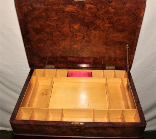 VICTORIAN WALNUT SEWING TABLE - ADDITIONAL PHOTO 4