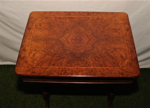 VICTORIAN WALNUT SEWING TABLE - ADDITIONAL PHOTO 9