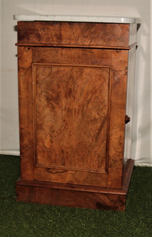 Victorian Walnut Bedside Cabinet.