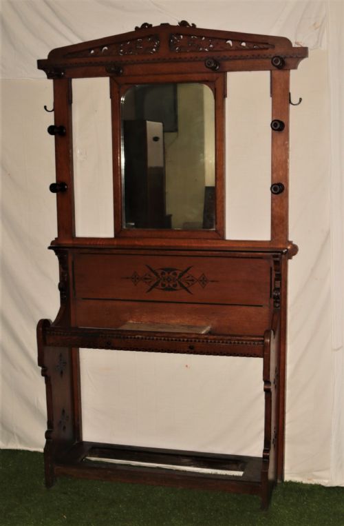 Victorian Oak Hall Stand.