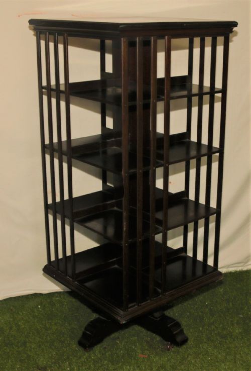 Edwardian Mahogany Revolving Bookcase