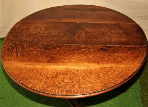ANTIQUE OAK GATELEG DINING TABLE - ADDITIONAL PHOTO 4