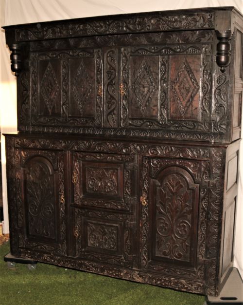 Period Oak Court Cupboard.