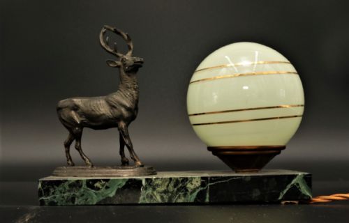 Art Deco Light with a Stag.
