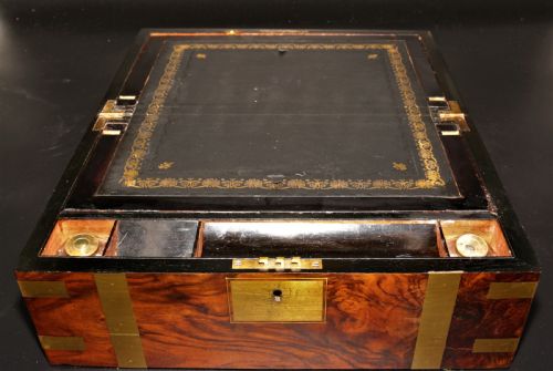 VICTORIAN WALNUT WRITING BOX1870 - ADDITIONAL PHOTO 7