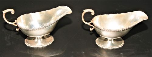 A Pair of Silver Sauce Boats.